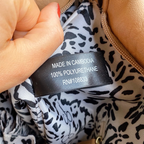 🍂 JESSICA SIMPSON SKYLAR HOBO PECAN STUDED THICK STRAP MEDIUM BAG! - Picture 11 of 14